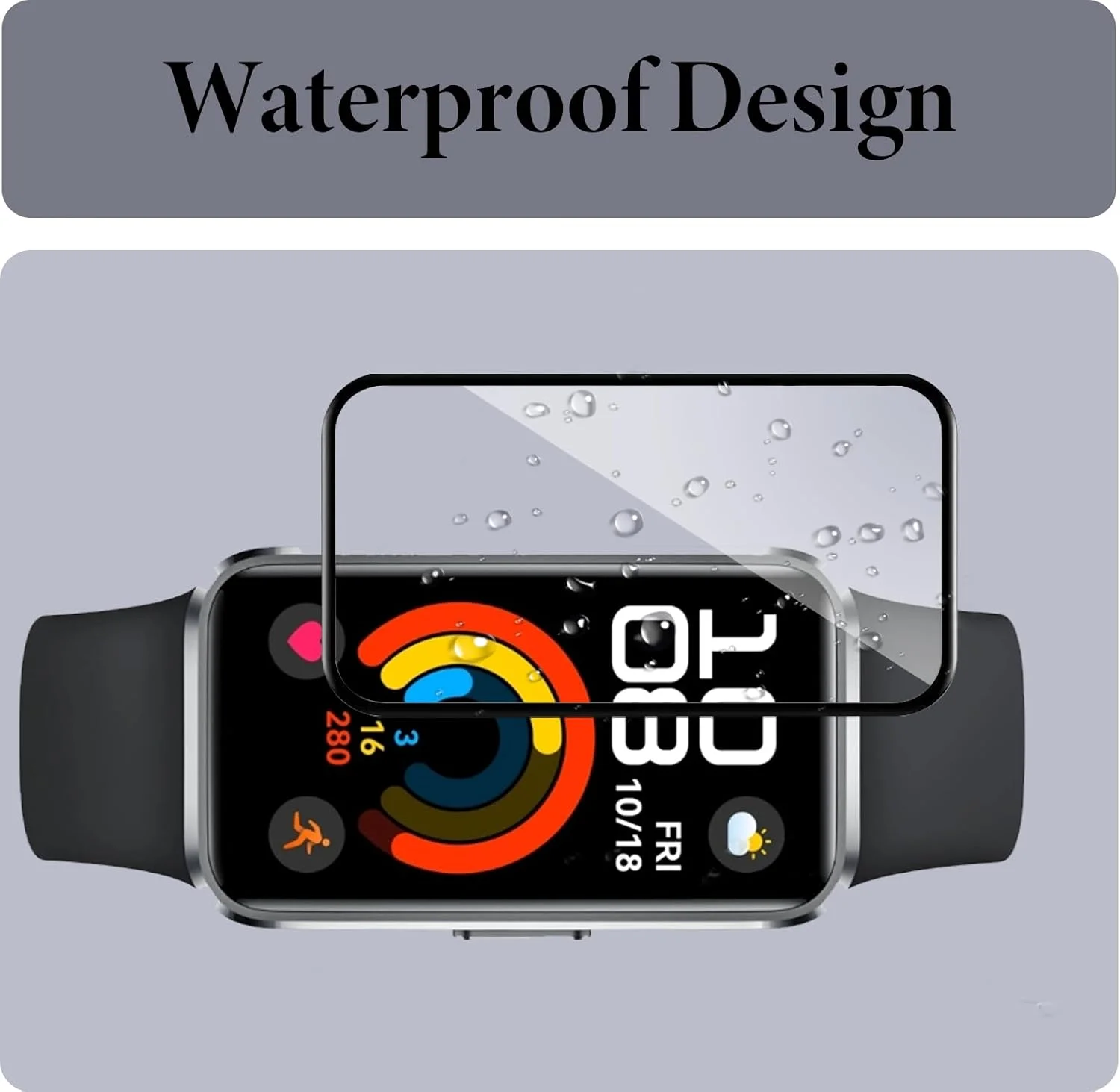 محافظ صفحه نمایش مورمور [بسته 3 عددی] برای ساعت هوشمند HUAWEI Band 10، فیلم محافظ صفحه نمایش نرم PET ضد خش منحنی سه بعدی HD شفاف، [پوشش کامل] حساس به لمس