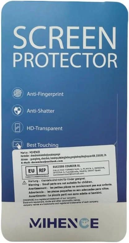 محافظ صفحه نمایش MIHENCE برای ساعت هوشمند T50S با صفحه نمایش 1.85 اینچی، محافظ صفحه نمایش TPU HD سازگار با uaue T50S / VKROBAG T50S / Donerton T50H ساعت هوشمند 1.85 اینچی [بسته 6 عددی]