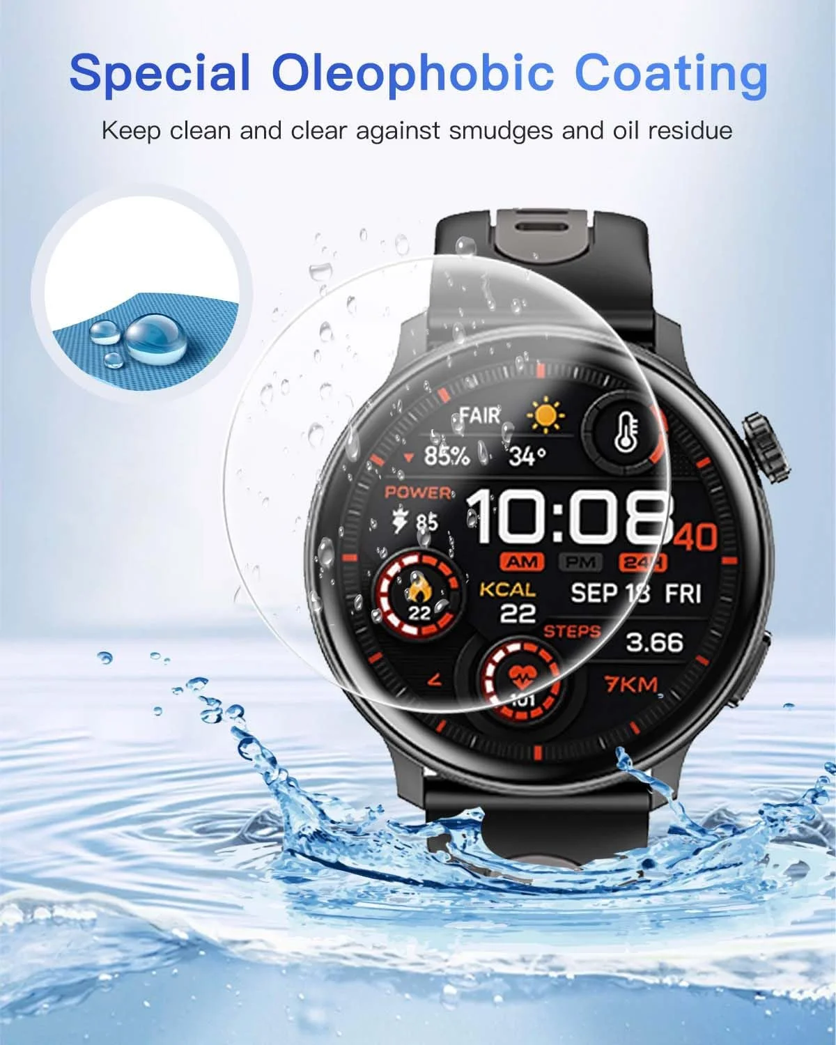 محافظ صفحه نمایش YAJOJO، بسته 2 عددی، برای ساعت هوشمند Mingdaln S666 1.43 اینچی، محافظ صفحه نمایش TPU نرم برای Mingdaln S666 1.43 اینچی، فیلم محافظ TPU HD انعطاف پذیر، بدون حباب، شفاف HD، حساس به لمس محافظ صفحه نمایش YAJOJO، بسته 2 عددی، برای ساعت هوشمند Mingdaln S666 1.43 اینچی، محافظ صفحه نمایش TPU نرم برای Mingdaln S666 1.43 اینچی، فیلم محافظ TPU HD انعطاف پذیر، بدون حباب، شفاف HD، حساس به لمس