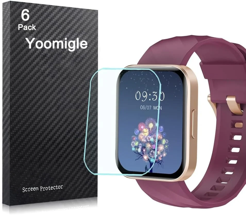محافظ صفحه نمایش ساعت هوشمند یومیگل سازگار با RUIMEN D1 1.85 اینچ (بسته 6 عددی) مناسب برای ساعت هوشمند GloryFit D1 1.85 اینچ، پوشش محافظ صفحه نمایش شفاف HD ضد خش محافظ صفحه نمایش ساعت هوشمند یومیگل سازگار با RUIMEN D1 1.85 اینچ (بسته 6 عددی) مناسب برای ساعت هوشمند GloryFit D1 1.85 اینچ، پوشش محافظ صفحه نمایش شفاف HD ضد خش