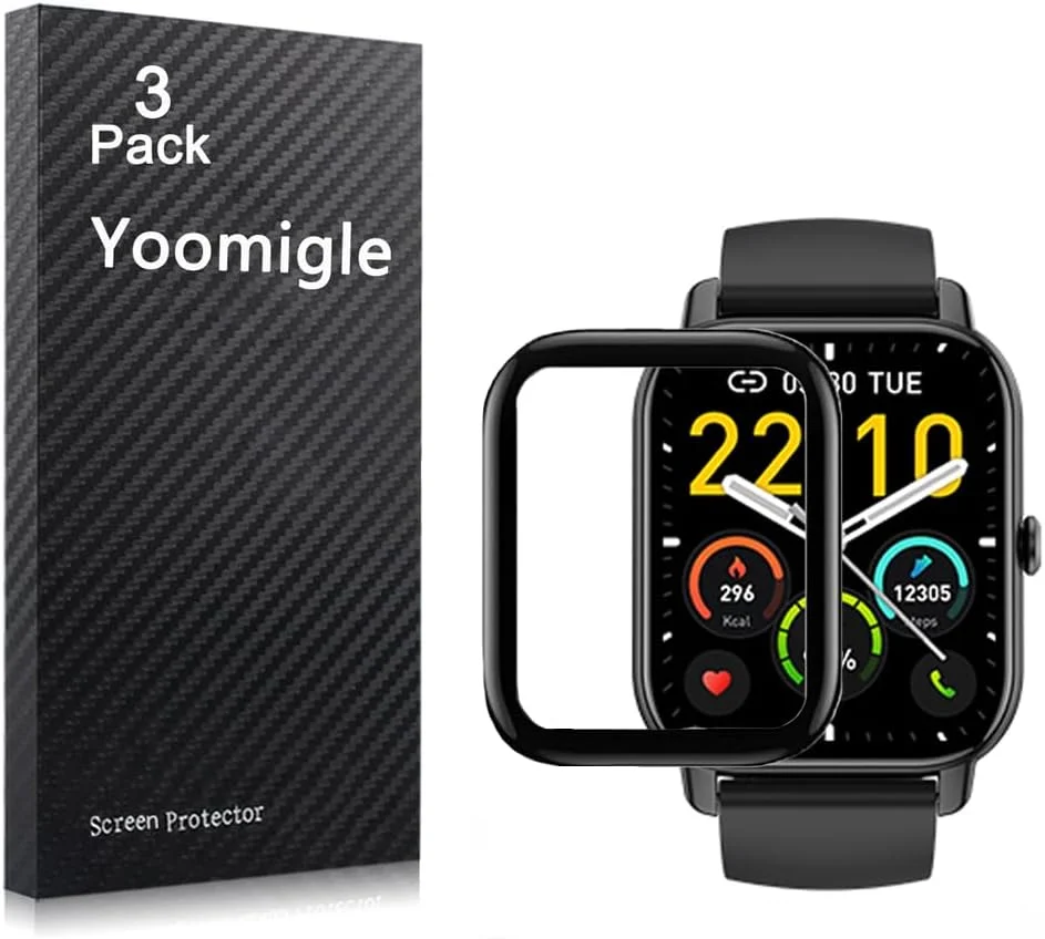 محافظ صفحه نمایش ساعت هوشمند یومیگل سازگار با Nerunsa P66D 1.85 اینچ (بسته 3 عددی)، سازگار با Aptkdoe P66D 1.85 اینچ، پوشش کامل سه بعدی ضد خش محافظ صفحه نمایش ساعت هوشمند یومیگل سازگار با Nerunsa P66D 1.85 اینچ (بسته 3 عددی)، سازگار با Aptkdoe P66D 1.85 اینچ، پوشش کامل سه بعدی ضد خش