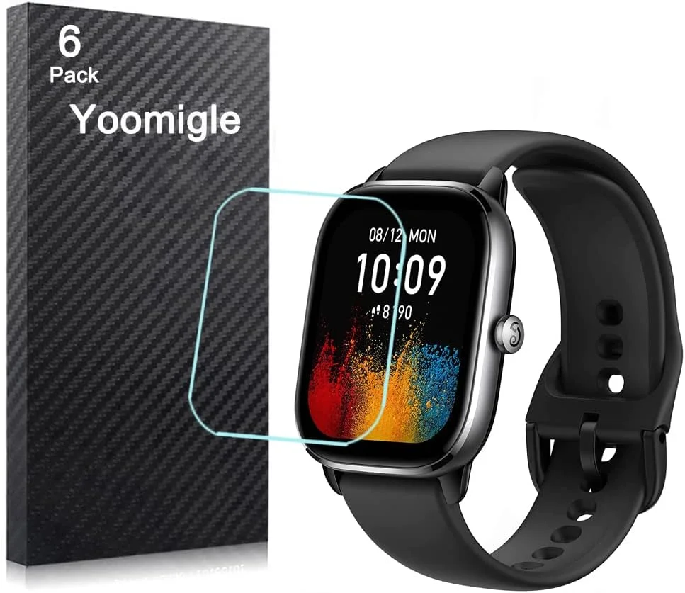 محافظ صفحه نمایش یومیگل سازگار با آمازفیت GTS 4 Mini، بسته 6 عددی، محافظ صفحه نمایش شفاف و ضد خش برای ساعت هوشمند GTS4 Mini محافظ صفحه نمایش یومیگل سازگار با آمازفیت GTS 4 Mini، بسته 6 عددی، محافظ صفحه نمایش شفاف و ضد خش برای ساعت هوشمند GTS4 Mini