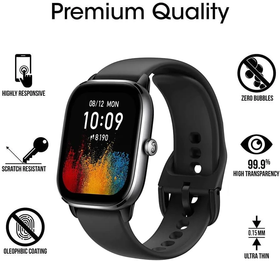 محافظ صفحه نمایش یومیگل سازگار با آمازفیت GTS 4 Mini، بسته 6 عددی، محافظ صفحه نمایش شفاف و ضد خش برای ساعت هوشمند GTS4 Mini محافظ صفحه نمایش یومیگل سازگار با آمازفیت GTS 4 Mini، بسته 6 عددی، محافظ صفحه نمایش شفاف و ضد خش برای ساعت هوشمند GTS4 Mini