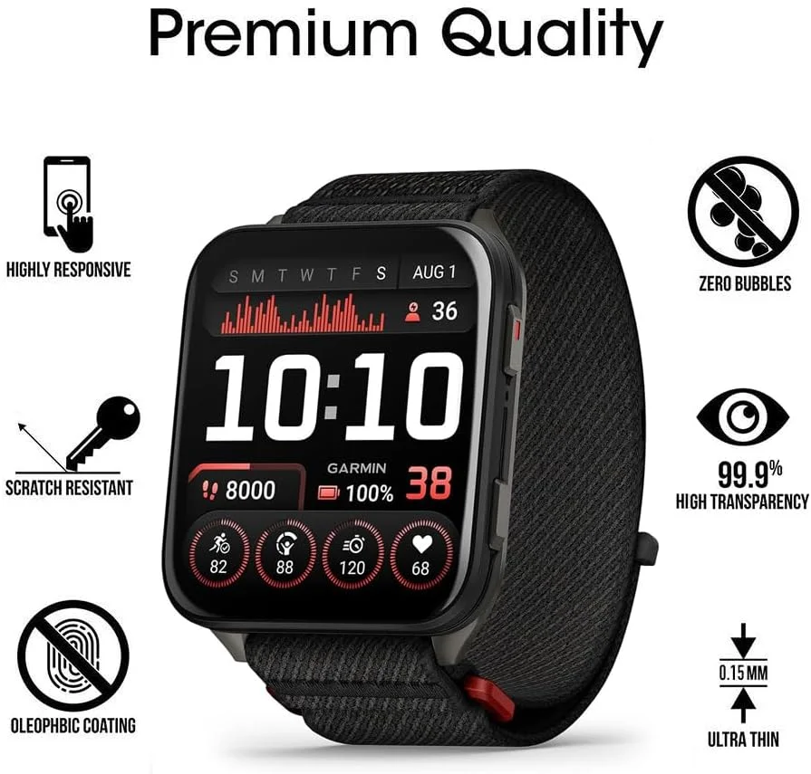 محافظ صفحه نمایش یومیگل سازگار با ساعت هوشمند گارمین ونو X1 51mm، بسته 6 عددی، محافظ صفحه نمایش شفاف HD ضد خش و ضد اثر انگشت محافظ صفحه نمایش یومیگل سازگار با ساعت هوشمند گارمین ونو X1 51mm، بسته 6 عددی، محافظ صفحه نمایش شفاف HD ضد خش و ضد اثر انگشت