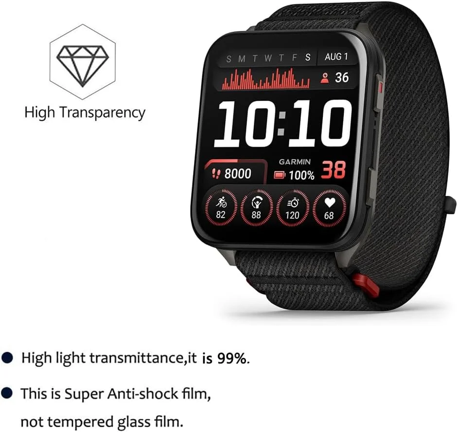 محافظ صفحه نمایش یومیگل سازگار با ساعت هوشمند گارمین ونو X1 51mm، بسته 6 عددی، محافظ صفحه نمایش شفاف HD ضد خش و ضد اثر انگشت محافظ صفحه نمایش یومیگل سازگار با ساعت هوشمند گارمین ونو X1 51mm، بسته 6 عددی، محافظ صفحه نمایش شفاف HD ضد خش و ضد اثر انگشت