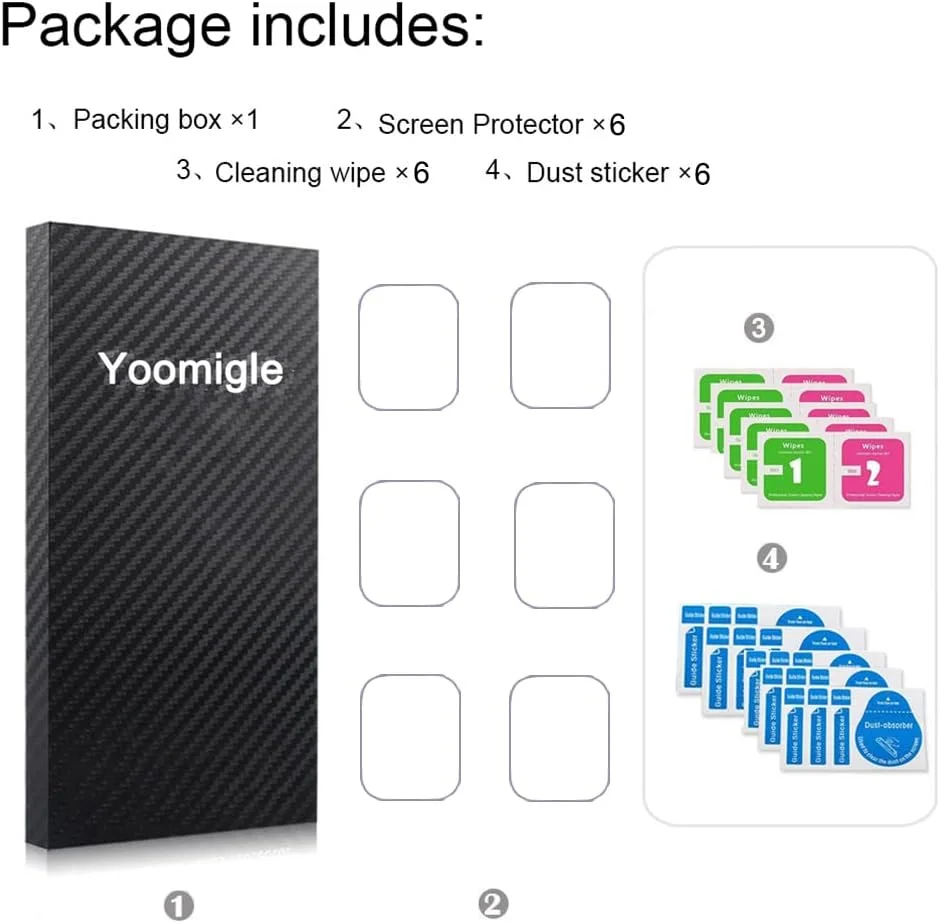 محافظ صفحه نمایش یومیگل سازگار با آمازفیت GTS 4 Mini، بسته 6 عددی، محافظ صفحه نمایش شفاف و ضد خش برای ساعت هوشمند GTS4 Mini محافظ صفحه نمایش یومیگل سازگار با آمازفیت GTS 4 Mini، بسته 6 عددی، محافظ صفحه نمایش شفاف و ضد خش برای ساعت هوشمند GTS4 Mini