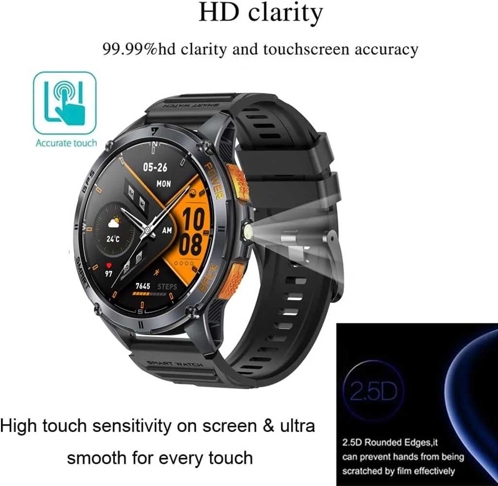 محافظ صفحه نمایش شیشه ای تمپرد سازگار با ساعت هوشمند Joautrial K67 Pro با صفحه نمایش 1.43 اینچی و Gloryfit K67Pro 1.43 اینچی، بسته 3 عددی، شیشه محافظ صفحه نمایش ساعت هوشمند 9H 0.3MM ضد خش محافظ صفحه نمایش شیشه ای تمپرد سازگار با ساعت هوشمند Joautrial K67 Pro با صفحه نمایش 1.43 اینچی و Gloryfit K67Pro 1.43 اینچی، بسته 3 عددی، شیشه محافظ صفحه نمایش ساعت هوشمند 9H 0.3MM ضد خش