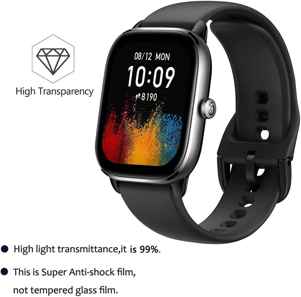 محافظ صفحه نمایش یومیگل سازگار با آمازفیت GTS 4 Mini، بسته 6 عددی، محافظ صفحه نمایش شفاف و ضد خش برای ساعت هوشمند GTS4 Mini محافظ صفحه نمایش یومیگل سازگار با آمازفیت GTS 4 Mini، بسته 6 عددی، محافظ صفحه نمایش شفاف و ضد خش برای ساعت هوشمند GTS4 Mini
