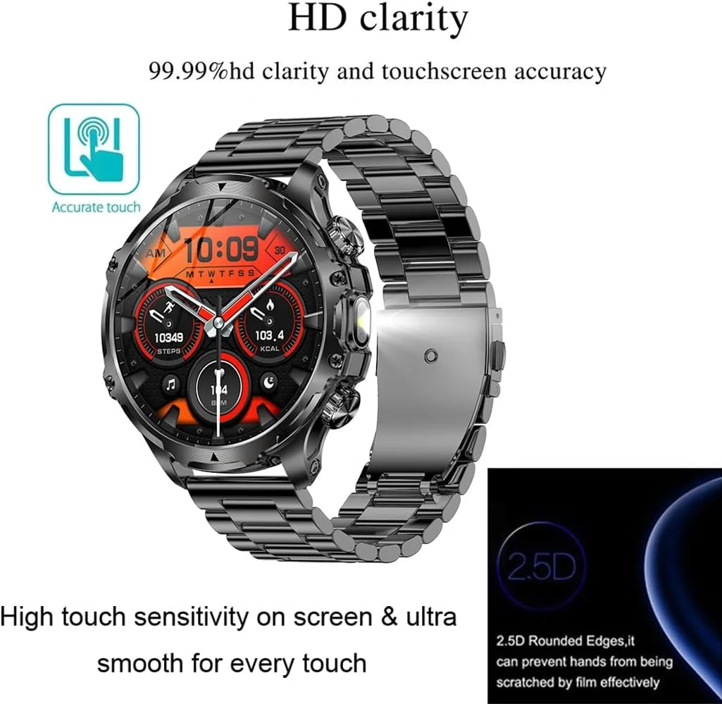 محافظ صفحه نمایش شیشه ای حرارت دیده یومایگل سازگار با ساعت هوشمند HIRREO AK75 Pro با صفحه نمایش 1.85 اینچی، سازگار با ساعت هوشمند LIGE FV15 1.85 اینچی، محافظ صفحه نمایش شیشه ای 9H 0.3MM ضد خش (3 عدد)