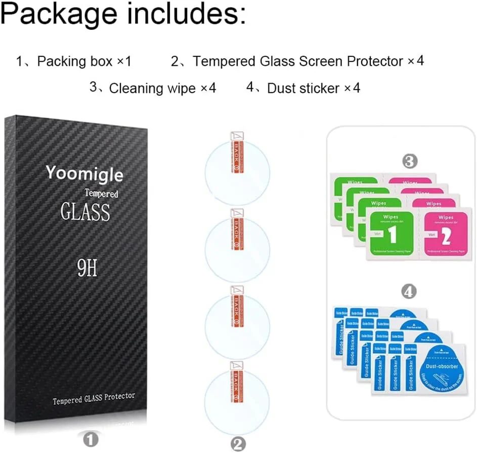 محافظ صفحه نمایش شیشه ای تمپرد سازگار با Ticwatch Pro 5، بسته 4 عددی، ضد خش، ضد اثر انگشت و بدون حباب محافظ صفحه نمایش شیشه ای تمپرد سازگار با Ticwatch Pro 5، بسته 4 عددی، ضد خش، ضد اثر انگشت و بدون حباب