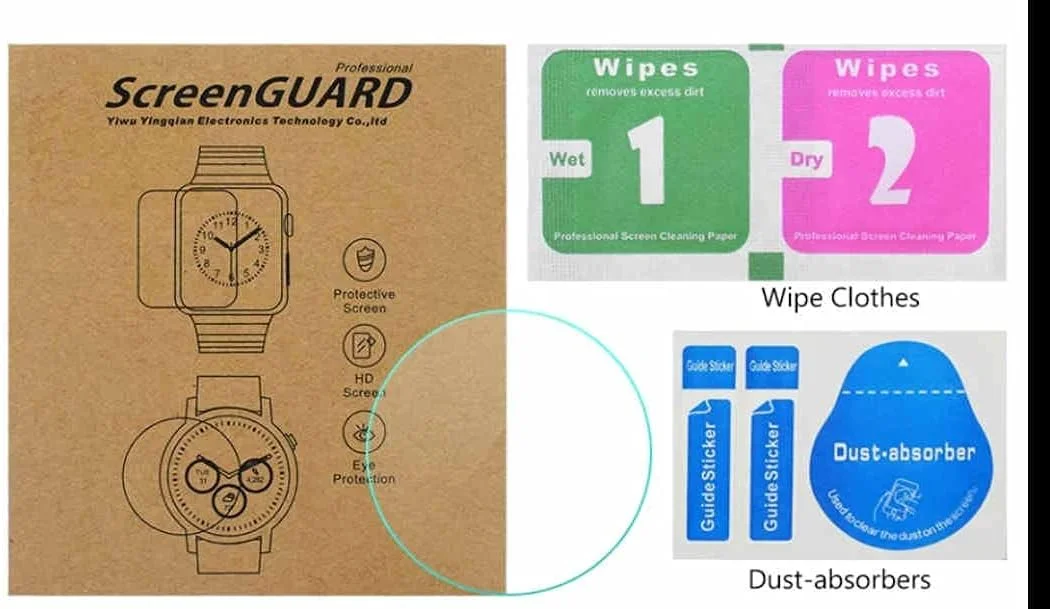 محافظ صفحه نمایش شیشه ای حرارت دیده برای ساعت های گرد در تمامی سایزها، قطر محافظ صفحه نمایش 46 میلی متر در اندازه های 23، 24، 25، 26، 27، 28، 29، 30، 31، 32، 33، 34، 35، 36، 37، 38، 39، 40، 41، 42، 43، 44، 45، 46 میلی متر برای ساعت هوشمند