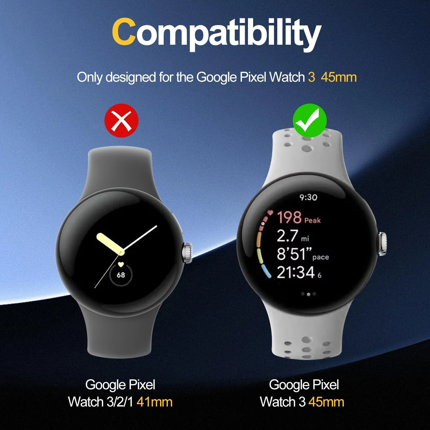محافظ صفحه نمایش T Tersely (بسته 3 عددی) برای Google Pixel Watch 3 41mm/45mm، فیلم منحنی PMMA شفاف، لوازم جانبی فیلم محافظ نرم پوشش کامل سازگار با Google Pixel Watch 3 2024 (45mm) محافظ صفحه نمایش T Tersely (بسته 3 عددی) برای Google Pixel Watch 3 41mm/45mm، فیلم منحنی PMMA شفاف، لوازم جانبی فیلم محافظ نرم پوشش کامل سازگار با Google Pixel Watch 3 2024 (45mm)