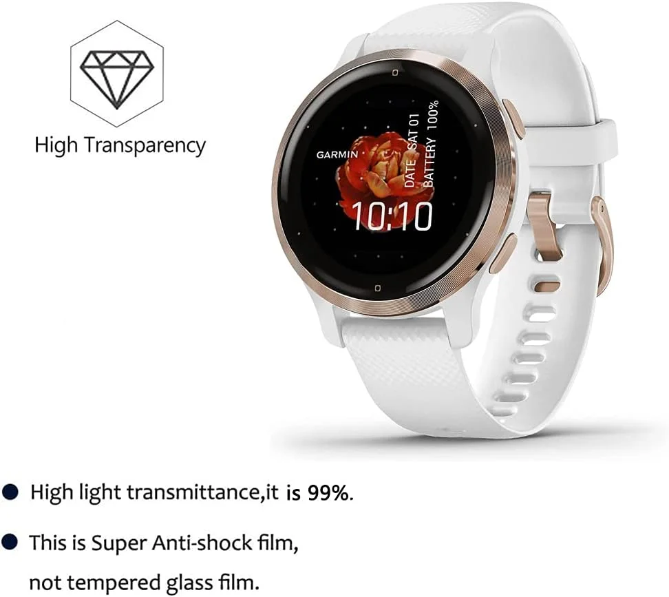 محافظ صفحه نمایش یومیگل سازگار با گارمین ونو 2S، بسته 6 عددی، فیلم محافظ صفحه نمایش ساعت هوشمند گارمین ونو 2S، پوشش محافظ صفحه نمایش شفاف HD ضد خش و ضد اثر انگشت محافظ صفحه نمایش یومیگل سازگار با گارمین ونو 2S، بسته 6 عددی، فیلم محافظ صفحه نمایش ساعت هوشمند گارمین ونو 2S، پوشش محافظ صفحه نمایش شفاف HD ضد خش و ضد اثر انگشت