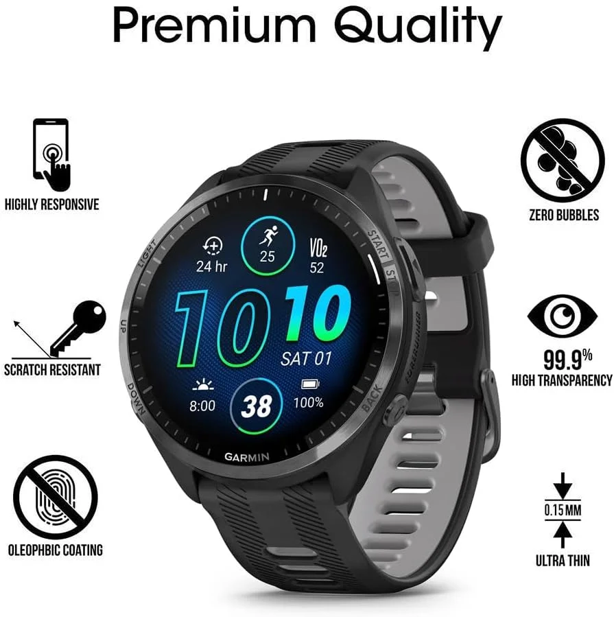 محافظ صفحه نمایش یومیگل سازگار با گارمین Forerunner 965، بسته 6 عددی، محافظ صفحه نمایش شفاف HD ضد خش و ضد اثر انگشت برای ساعت هوشمند گارمین 965 محافظ صفحه نمایش یومیگل سازگار با گارمین Forerunner 965، بسته 6 عددی، محافظ صفحه نمایش شفاف HD ضد خش و ضد اثر انگشت برای ساعت هوشمند گارمین 965