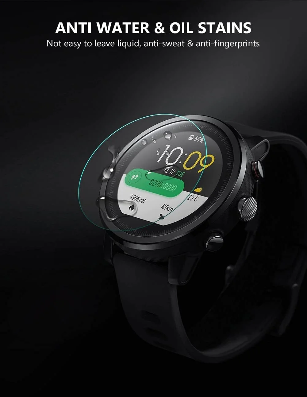 محافظ صفحه نمایش شیشه ای حرارت دیده برای ساعت های گرد در تمامی سایزها، قطر محافظ صفحه نمایش 46 میلی متر در اندازه های 23، 24، 25، 26، 27، 28، 29، 30، 31، 32، 33، 34، 35، 36، 37، 38، 39، 40، 41، 42، 43، 44، 45، 46 میلی متر برای ساعت هوشمند