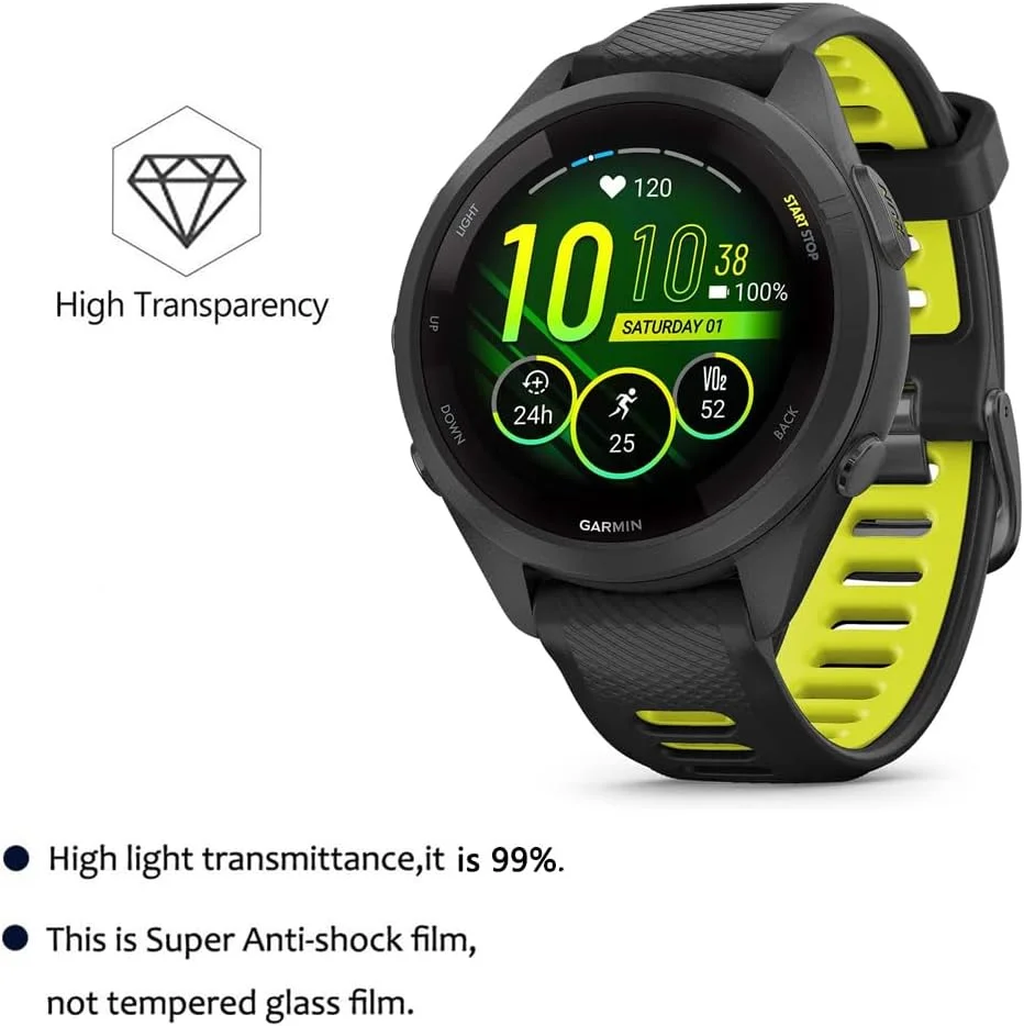 محافظ صفحه نمایش یومیگل سازگار با گارمین Forerunner 265S، بسته 6 عددی، محافظ صفحه نمایش شفاف HD ضد خش و ضد اثر انگشت برای ساعت هوشمند گارمین 265 S محافظ صفحه نمایش یومیگل سازگار با گارمین Forerunner 265S، بسته 6 عددی، محافظ صفحه نمایش شفاف HD ضد خش و ضد اثر انگشت برای ساعت هوشمند گارمین 265 S