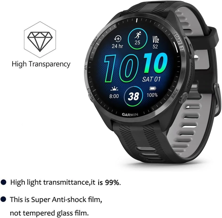 محافظ صفحه نمایش یومیگل سازگار با گارمین Forerunner 965، بسته 6 عددی، محافظ صفحه نمایش شفاف HD ضد خش و ضد اثر انگشت برای ساعت هوشمند گارمین 965 محافظ صفحه نمایش یومیگل سازگار با گارمین Forerunner 965، بسته 6 عددی، محافظ صفحه نمایش شفاف HD ضد خش و ضد اثر انگشت برای ساعت هوشمند گارمین 965