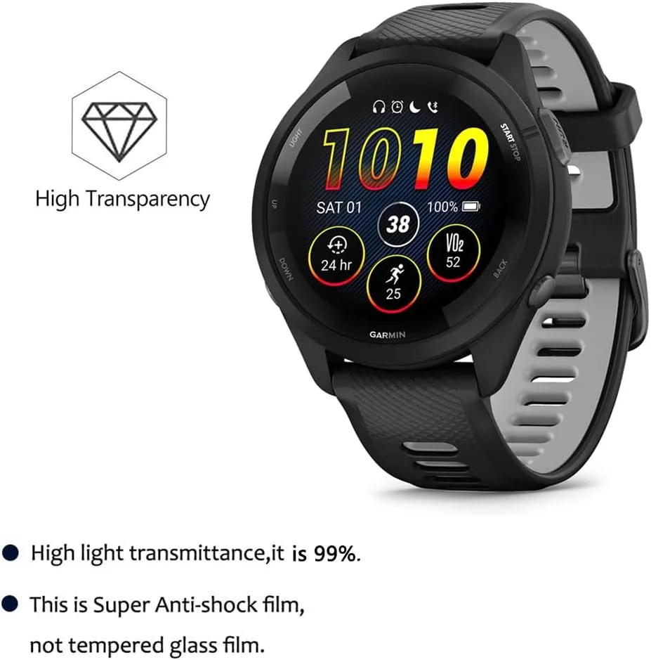 محافظ صفحه نمایش یومیگل سازگار با گارمین Forerunner 265، بسته 6 عددی، فیلم محافظ صفحه نمایش ساعت هوشمند گارمین 265، پوشش محافظ صفحه نمایش شفاف HD ضد خش و ضد اثر انگشت محافظ صفحه نمایش یومیگل سازگار با گارمین Forerunner 265، بسته 6 عددی، فیلم محافظ صفحه نمایش ساعت هوشمند گارمین 265، پوشش محافظ صفحه نمایش شفاف HD ضد خش و ضد اثر انگشت