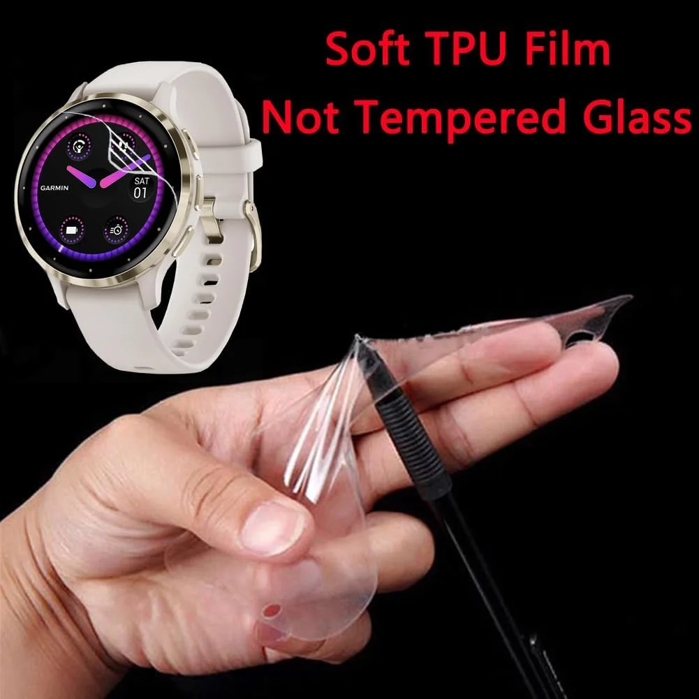 محافظ صفحه نمایش یومیگل سازگار با ساعت هوشمند Garmin Venu 3S، بسته 6 عددی، محافظ صفحه نمایش شفاف HD ضد خش و ضد اثر انگشت