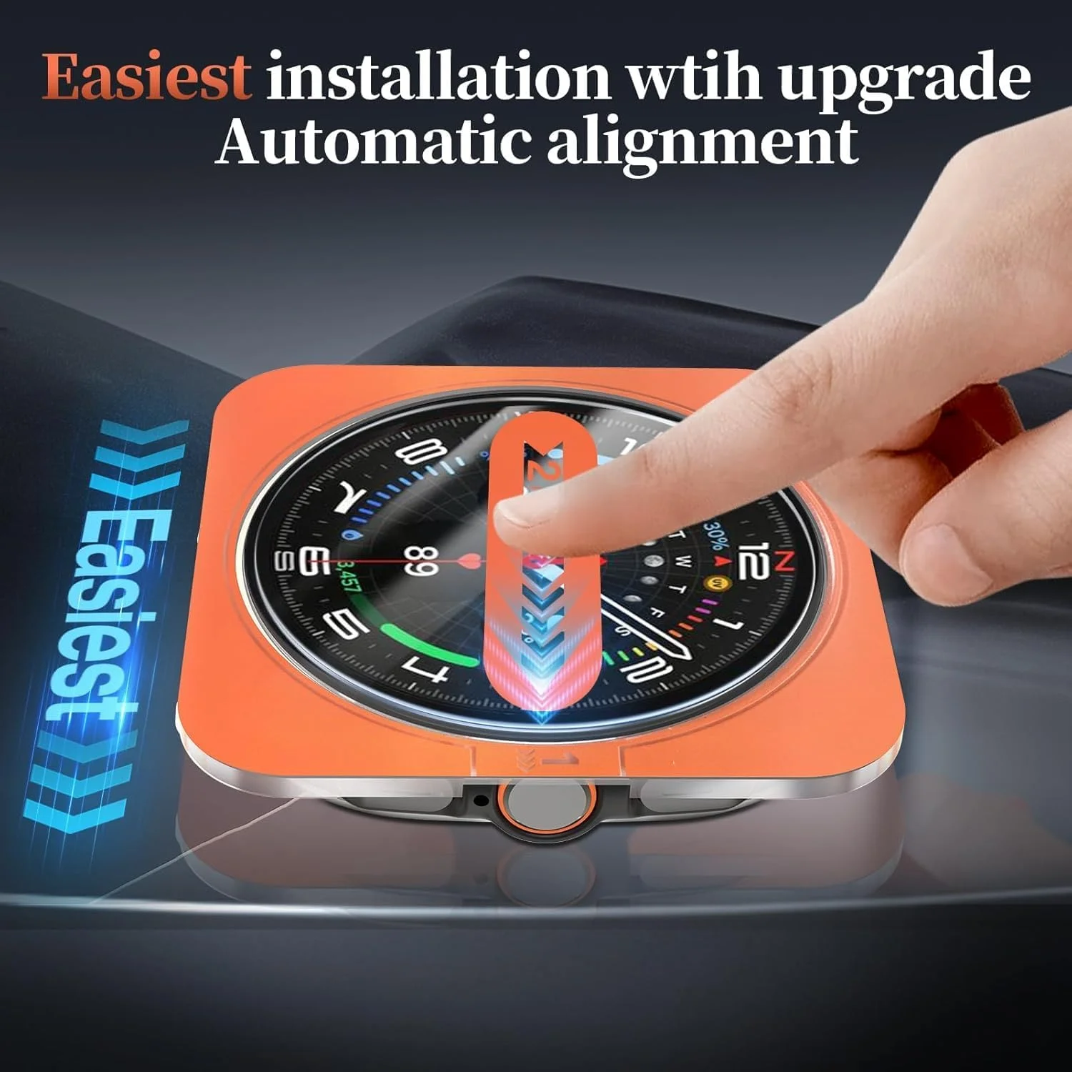 محافظ صفحه نمایش T Tersely [بسته 2 عددی] برای ساعت هوشمند سامسونگ گلکسی واچ اولترا به همراه قاب نصب، شیشه حرارت دیده 9H پوشش کامل محافظ شفاف برای ساعت سامسونگ اولترا (عرضه شده در سال 2024)