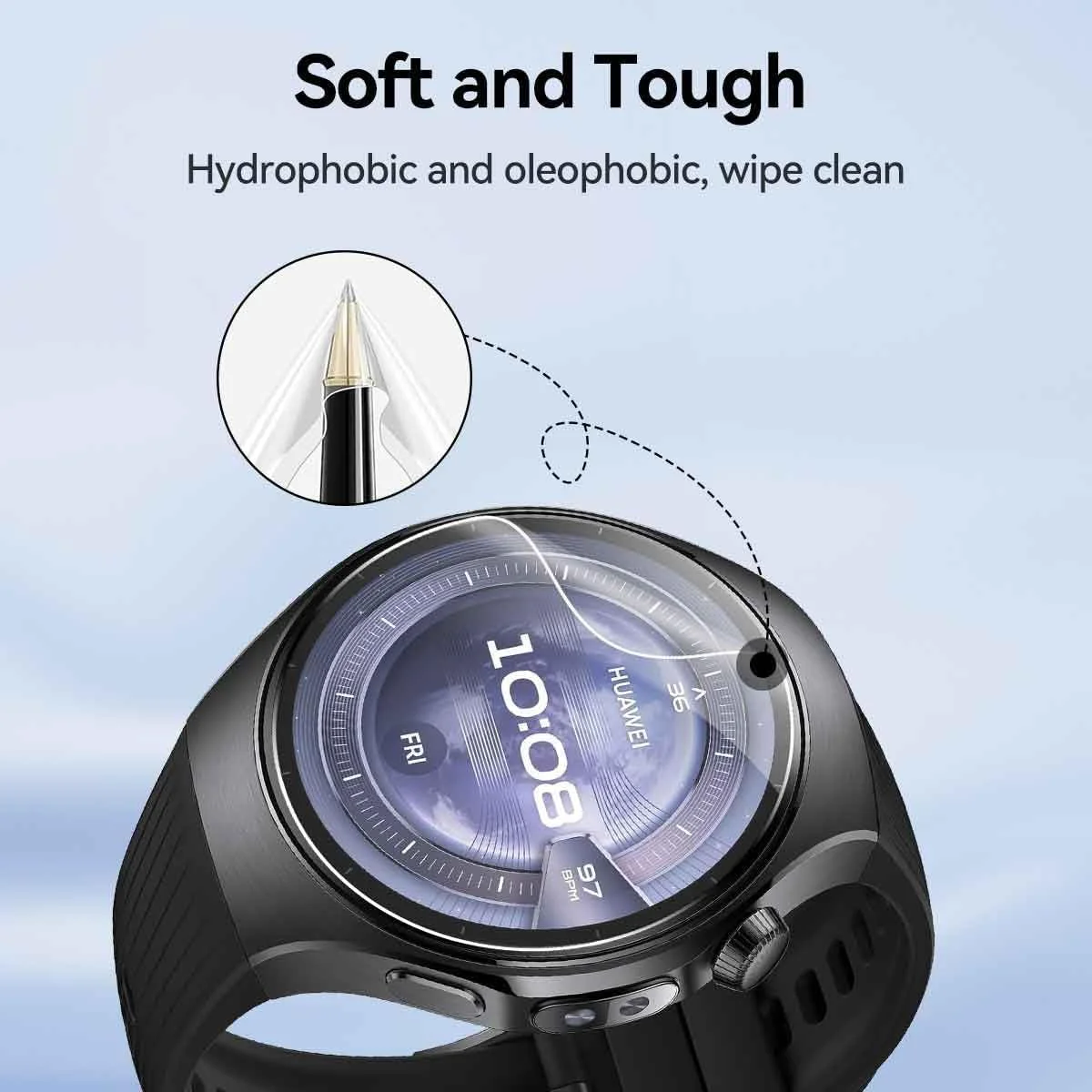 【بسته 3 عددی】 محافظ صفحه نمایش هیدروژل فوق العاده با کیفیت T Tersely برای ساعت هوشمند Huawei Watch 5 - نشکن، محافظ صفحه نمایش TPU انعطاف پذیر با حساسیت بالا و نصب بدون حباب - غیر شیشه ای 【بسته 3 عددی】 محافظ صفحه نمایش هیدروژل فوق العاده با کیفیت T Tersely برای ساعت هوشمند Huawei Watch 5 - نشکن، محافظ صفحه نمایش TPU انعطاف پذیر با حساسیت بالا و نصب بدون حباب - غیر شیشه ای