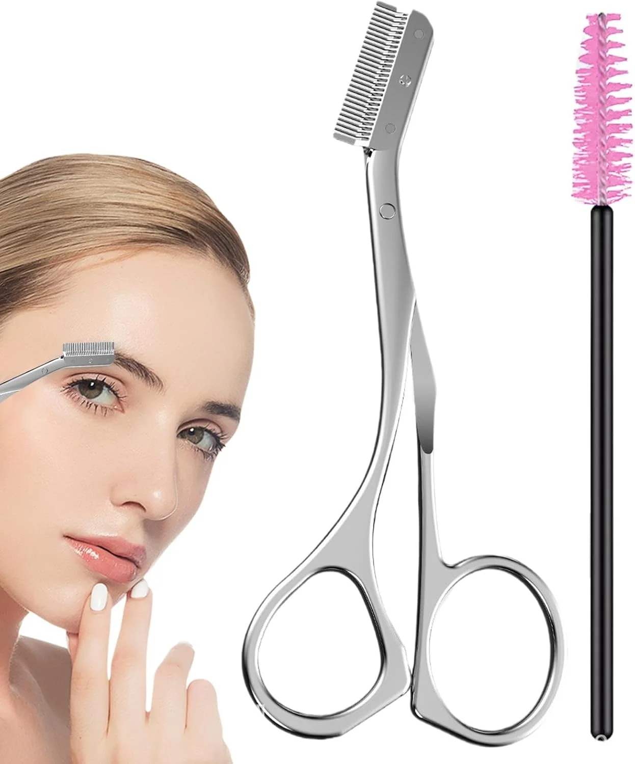 قیچی اصلاح ابرو kinrguiyuez - قیچی ابرو استیل ضد زنگ، کیت اصلاح ابرو | ابزار آرایش حرفه ای، قیچی ابرو با شانه برای ابرو قیچی اصلاح ابرو kinrguiyuez - قیچی ابرو استیل ضد زنگ، کیت اصلاح ابرو | ابزار آرایش حرفه ای، قیچی ابرو با شانه برای ابرو