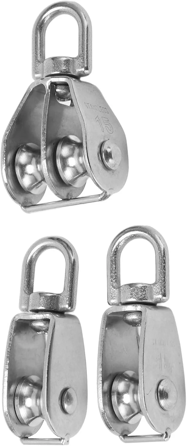 Vomeko M15 گروه قرقره تکی استیل ضد زنگ، چرخ کشش سیم فولادی طناب سیمی فولادی، چرخ های تکی و دوتایی Vomeko M15 گروه قرقره تکی استیل ضد زنگ، چرخ کشش سیم فولادی طناب سیمی فولادی، چرخ های تکی و دوتایی