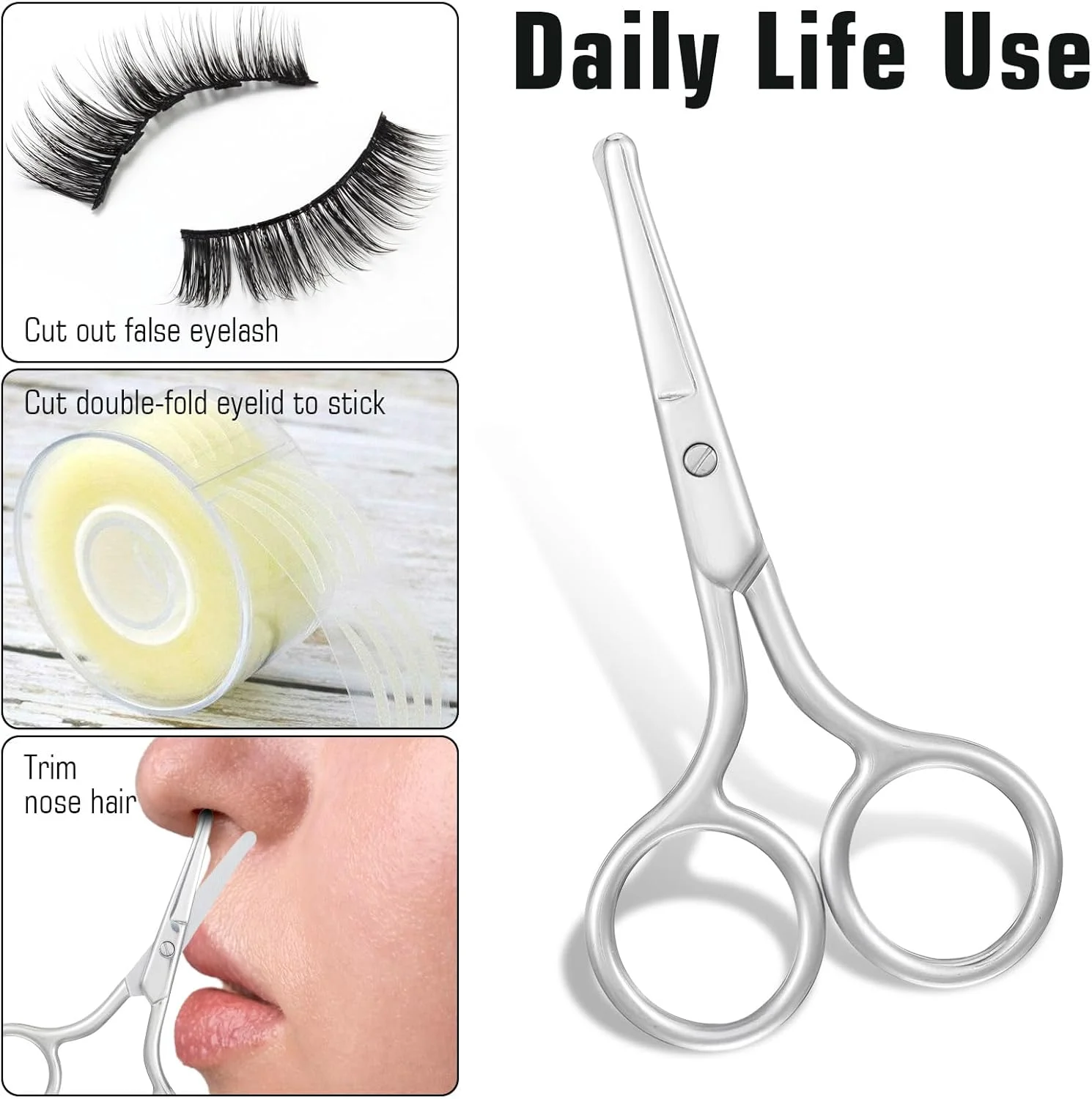 قیچی موی بینی استیل Kifmurase با نوک گرد، بسته 2 عددی، قیچی ابرو 10 سانتی متری، قیچی موی بینی گرد، قیچی موی گوش برای مو، بینی، ابرو، مژه، سبیل قیچی موی بینی استیل Kifmurase با نوک گرد، بسته 2 عددی، قیچی ابرو 10 سانتی متری، قیچی موی بینی گرد، قیچی موی گوش برای مو، بینی، ابرو، مژه، سبیل