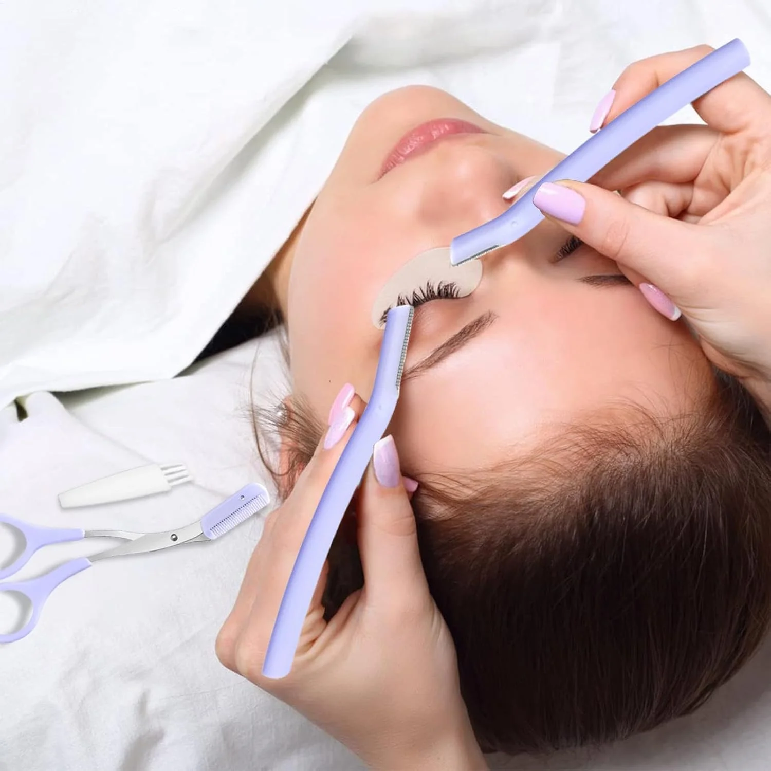 کیت اصلاح ابرو kinrguiyuez برای خانم ها | قیچی و شانه اصلاح ابرو | کیت ابرو برای آقایان و خانم ها، کاتر ابرو برای از بین بردن موهای صورت و موهای زیرپوستی خانم ها، دارای پوشش محافظ کیت اصلاح ابرو kinrguiyuez برای خانم ها | قیچی و شانه اصلاح ابرو | کیت ابرو برای آقایان و خانم ها، کاتر ابرو برای از بین بردن موهای صورت و موهای زیرپوستی خانم ها، دارای پوشش محافظ