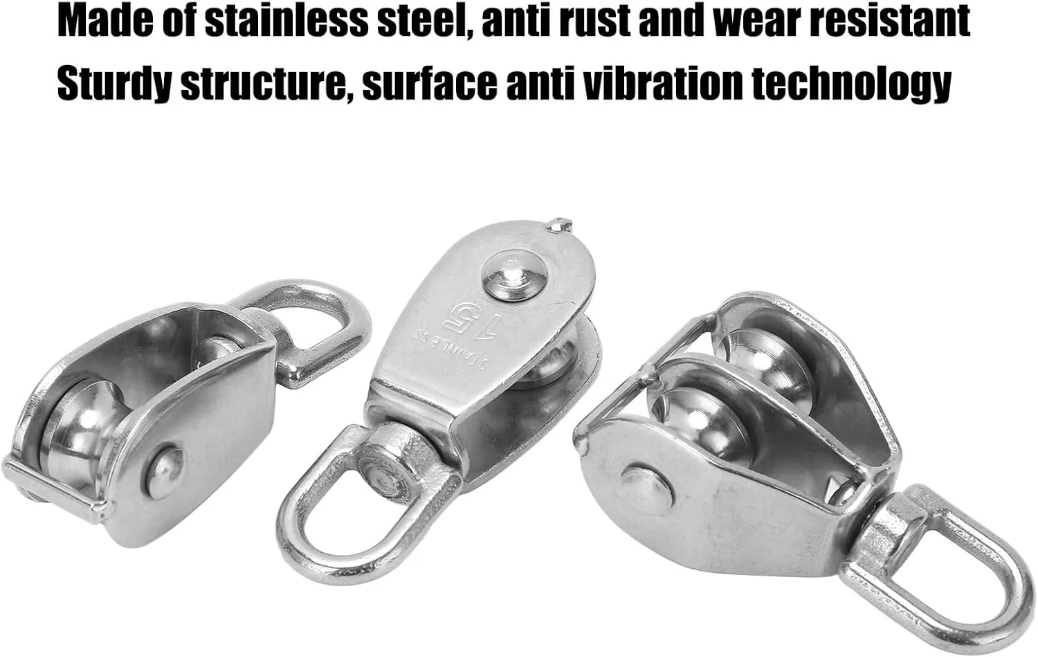 Vomeko M15 گروه قرقره تکی استیل ضد زنگ، چرخ کشش سیم فولادی طناب سیمی فولادی، چرخ های تکی و دوتایی Vomeko M15 گروه قرقره تکی استیل ضد زنگ، چرخ کشش سیم فولادی طناب سیمی فولادی، چرخ های تکی و دوتایی