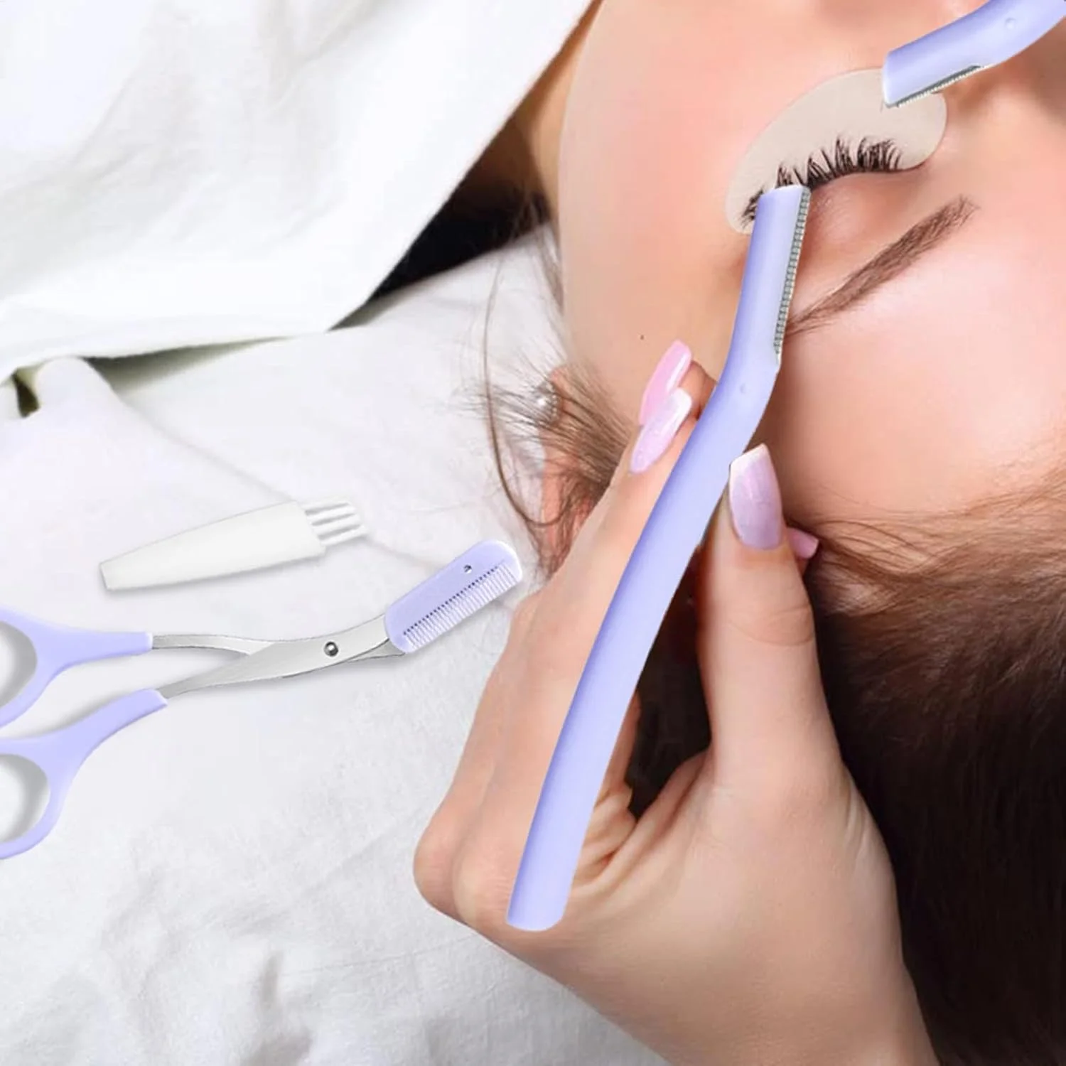 کیت اصلاح ابرو kinrguiyuez برای خانم ها | قیچی و شانه اصلاح ابرو | کیت ابرو برای آقایان و خانم ها، کاتر ابرو برای از بین بردن موهای صورت و موهای زیرپوستی خانم ها، دارای پوشش محافظ کیت اصلاح ابرو kinrguiyuez برای خانم ها | قیچی و شانه اصلاح ابرو | کیت ابرو برای آقایان و خانم ها، کاتر ابرو برای از بین بردن موهای صورت و موهای زیرپوستی خانم ها، دارای پوشش محافظ