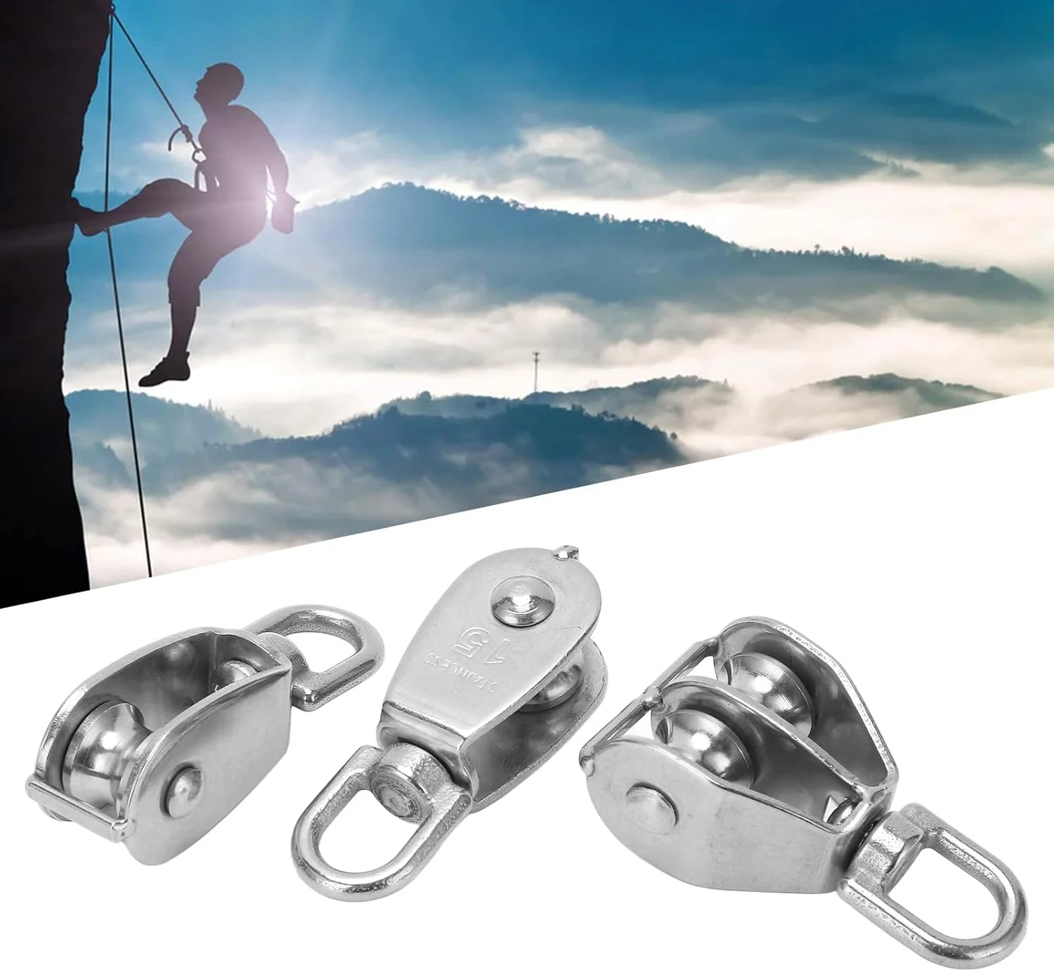 Vomeko M15 گروه قرقره تکی استیل ضد زنگ، چرخ کشش سیم فولادی طناب سیمی فولادی، چرخ های تکی و دوتایی Vomeko M15 گروه قرقره تکی استیل ضد زنگ، چرخ کشش سیم فولادی طناب سیمی فولادی، چرخ های تکی و دوتایی