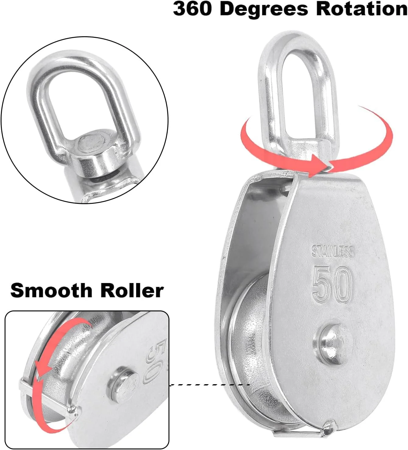 مجموعه 3 عددی قرقره تکی Vomeko، چرخ تریلر سیم آویز فولاد ضد زنگ 304، غلتک قرقره فولاد ضد زنگ با ظرفیت باربری 400 کیلوگرم مجموعه 3 عددی قرقره تکی Vomeko، چرخ تریلر سیم آویز فولاد ضد زنگ 304، غلتک قرقره فولاد ضد زنگ با ظرفیت باربری 400 کیلوگرم