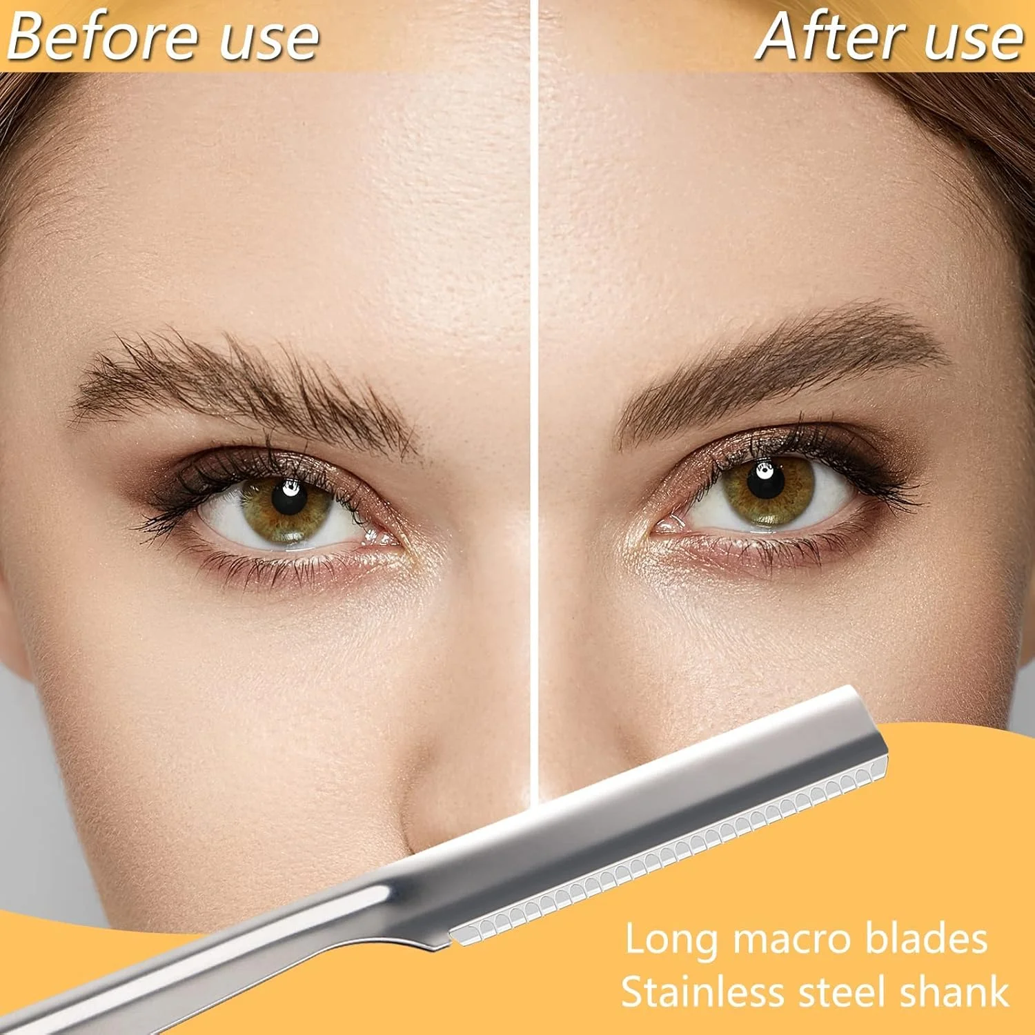 MAKINGTEC بسته 10 عددی تیغ ابرو زنانه، تیغ اصلاح صورت، شکل دهنده ابرو، ابزار تیز درماپلنینگ، نقره ای استیل ضد زنگ MAKINGTEC بسته 10 عددی تیغ ابرو زنانه، تیغ اصلاح صورت، شکل دهنده ابرو، ابزار تیز درماپلنینگ، نقره ای استیل ضد زنگ