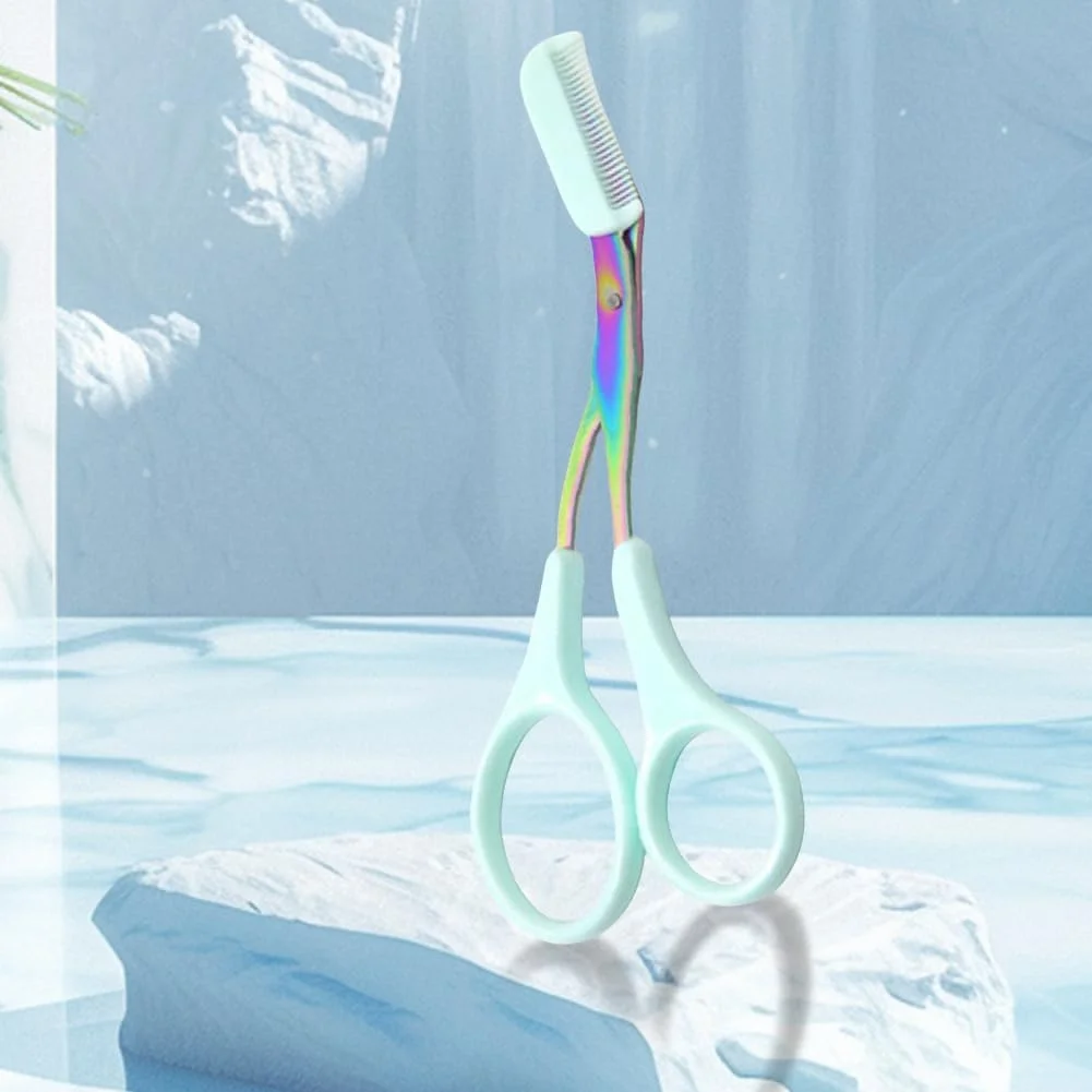 قیچی ابرو حرفه ای LYEAA، قیچی اصلاح ابرو استیل ضد زنگ با شانه، قیچی آرایشی، دسته های ضد لغزش، لوازم جانبی زیبایی برای زنان قیچی ابرو حرفه ای LYEAA، قیچی اصلاح ابرو استیل ضد زنگ با شانه، قیچی آرایشی، دسته های ضد لغزش، لوازم جانبی زیبایی برای زنان