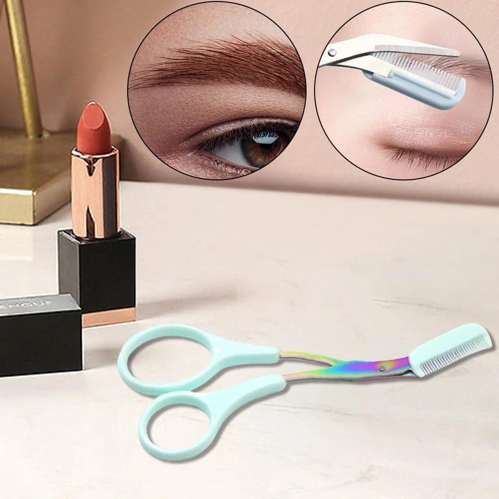 قیچی ابرو حرفه ای LYEAA، قیچی اصلاح ابرو استیل ضد زنگ با شانه، قیچی آرایشی، دسته های ضد لغزش، لوازم جانبی زیبایی برای زنان قیچی ابرو حرفه ای LYEAA، قیچی اصلاح ابرو استیل ضد زنگ با شانه، قیچی آرایشی، دسته های ضد لغزش، لوازم جانبی زیبایی برای زنان