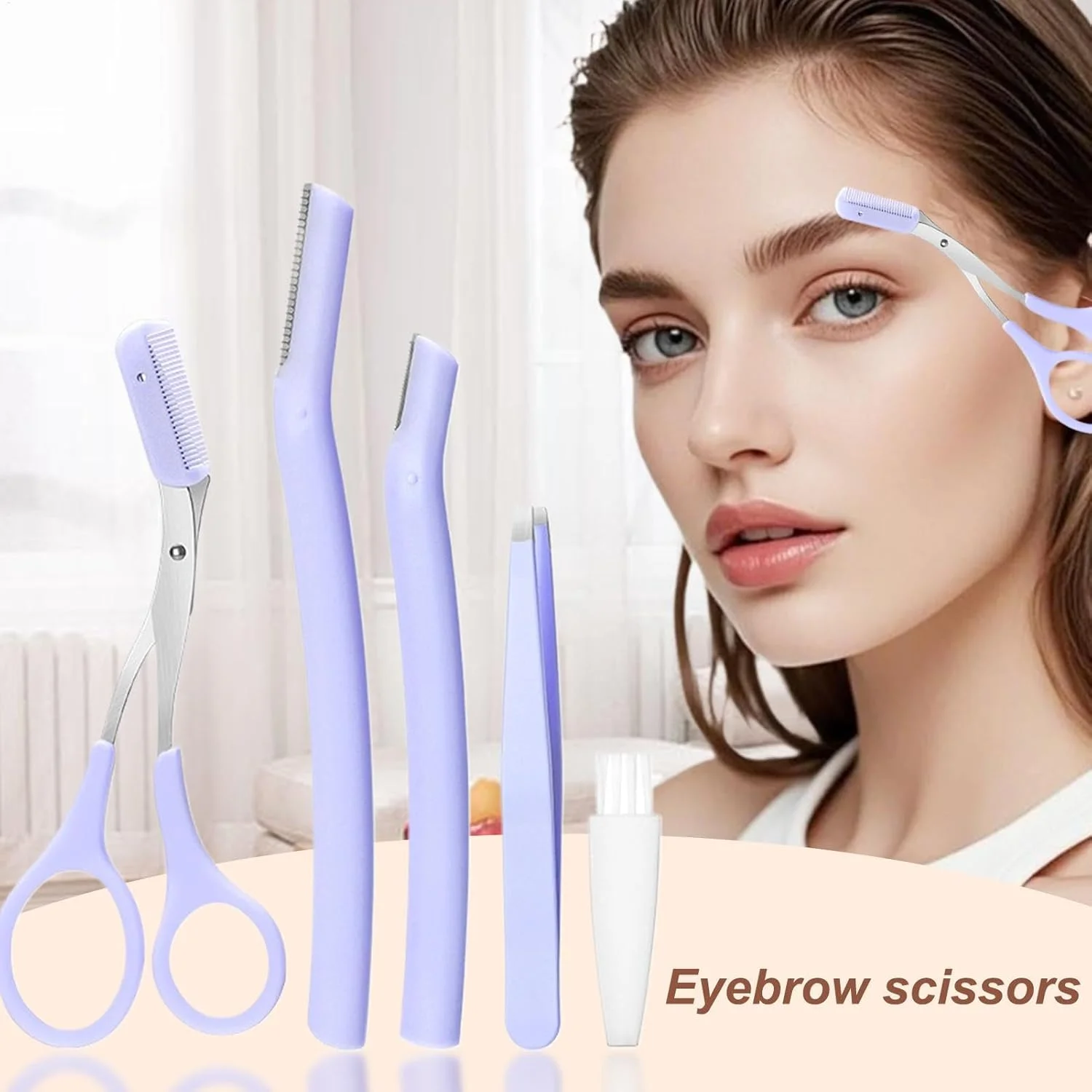 کیت اصلاح ابرو kinrguiyuez برای خانم ها | قیچی و شانه اصلاح ابرو | کیت ابرو برای آقایان و خانم ها، کاتر ابرو برای از بین بردن موهای صورت و موهای زیرپوستی خانم ها، دارای پوشش محافظ کیت اصلاح ابرو kinrguiyuez برای خانم ها | قیچی و شانه اصلاح ابرو | کیت ابرو برای آقایان و خانم ها، کاتر ابرو برای از بین بردن موهای صورت و موهای زیرپوستی خانم ها، دارای پوشش محافظ