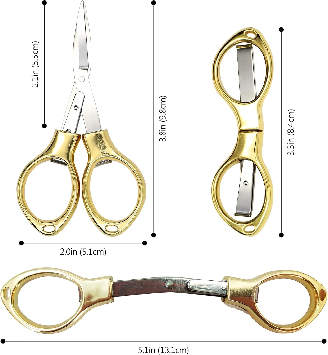 قیچی تاشو کوتین، بسته 2 عددی، قیچی ایمن و قابل حمل، قیچی کوچک، قیچی مینی، قیچی استیل تلسکوپی - طلایی و نقره ای، نقره ای قیچی تاشو کوتین، بسته 2 عددی، قیچی ایمن و قابل حمل، قیچی کوچک، قیچی مینی، قیچی استیل تلسکوپی - طلایی و نقره ای، نقره ای