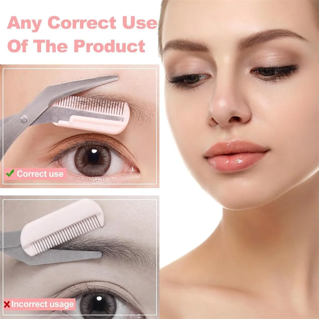 مجموعه 10 عددی موچین ابرو KWSLIN، قیچی ابرو دقیق حرفه ای با شانه، ابزار کوچک اصلاح موی صورت برای زنان، ابزار اصلاح موی زیبایی برای مبتدیان، صورتی مجموعه 10 عددی موچین ابرو KWSLIN، قیچی ابرو دقیق حرفه ای با شانه، ابزار کوچک اصلاح موی صورت برای زنان، ابزار اصلاح موی زیبایی برای مبتدیان، صورتی