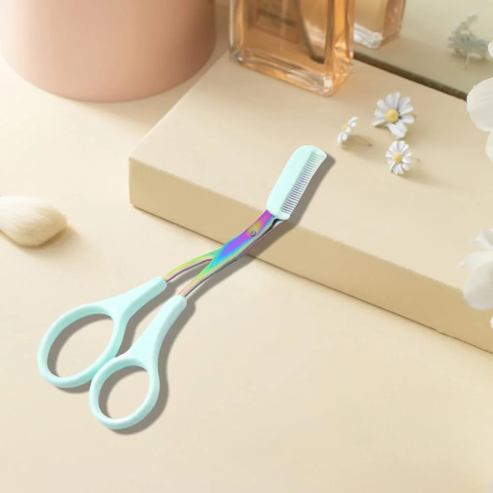 قیچی ابرو حرفه ای LYEAA، قیچی اصلاح ابرو استیل ضد زنگ با شانه، قیچی آرایشی، دسته های ضد لغزش، لوازم جانبی زیبایی برای زنان قیچی ابرو حرفه ای LYEAA، قیچی اصلاح ابرو استیل ضد زنگ با شانه، قیچی آرایشی، دسته های ضد لغزش، لوازم جانبی زیبایی برای زنان