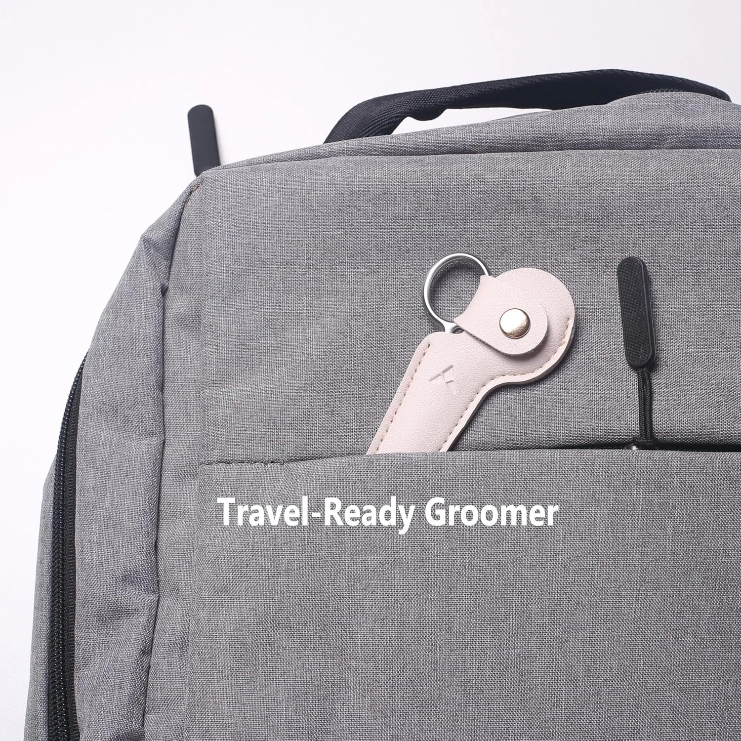 قیچی ابرو کوچک حرفه ای زنانه، قیچی آرایشی زیبایی صورت و مژه با کیف چرمی صورتی (نوک تیز)