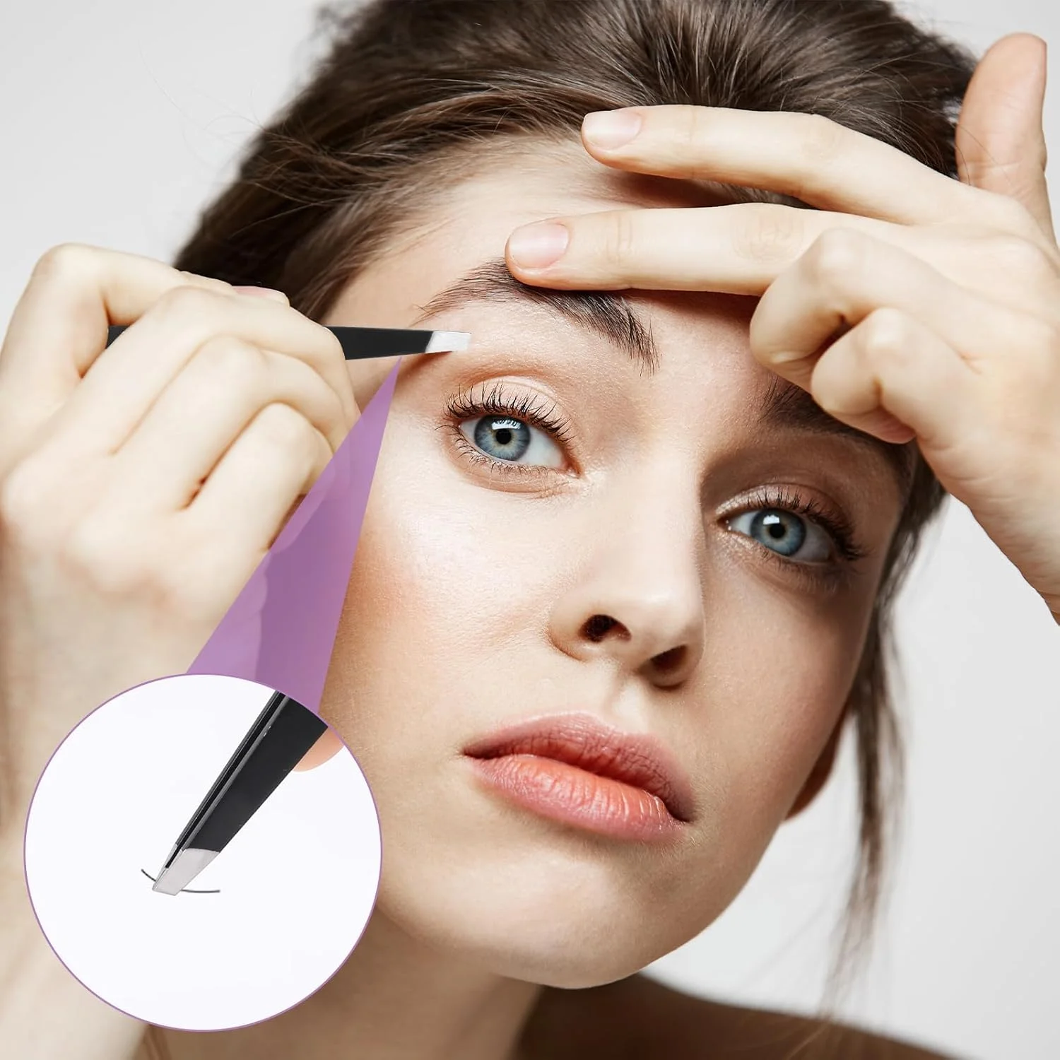 ست حرفه ای حالت دهی و مرتب سازی ابرو، ست 8 عددی مرتب سازی ابرو، به همراه کیف چرمی، ست پیرایش ابرو، قیچی ابرو، مداد ابرو، برس ابرو، موچین، برس، برای زنان و مردان