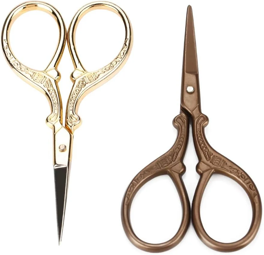 قیچی ابرو، قیچی کوچک آرایشی 2 عددی طرح درنای قدیمی استیل ضد زنگ، قیچی آرایشی، قیچی گلدوزی جهانی برای اصلاح ابرو قیچی ابرو، قیچی کوچک آرایشی 2 عددی طرح درنای قدیمی استیل ضد زنگ، قیچی آرایشی، قیچی گلدوزی جهانی برای اصلاح ابرو