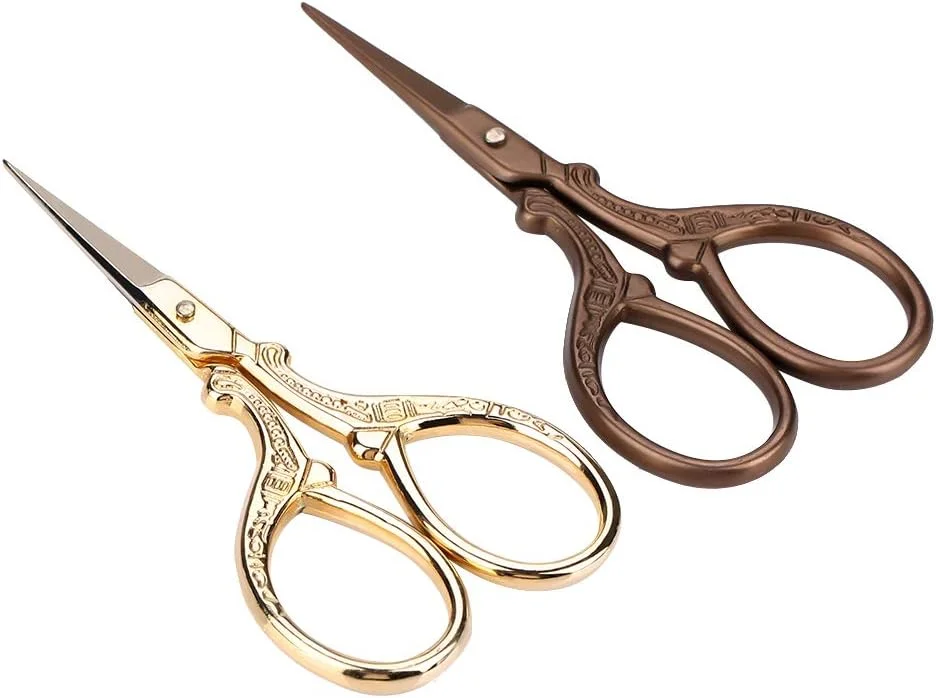 قیچی ابرو، قیچی کوچک آرایشی 2 عددی طرح درنای قدیمی استیل ضد زنگ، قیچی آرایشی، قیچی گلدوزی جهانی برای اصلاح ابرو قیچی ابرو، قیچی کوچک آرایشی 2 عددی طرح درنای قدیمی استیل ضد زنگ، قیچی آرایشی، قیچی گلدوزی جهانی برای اصلاح ابرو