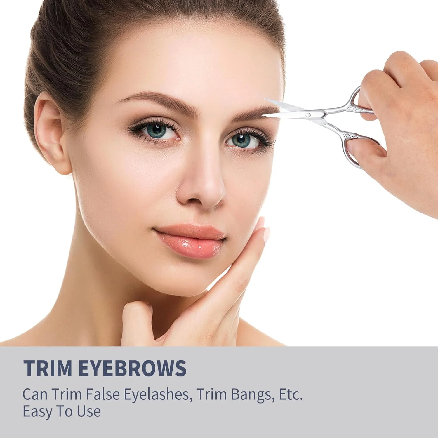 قیچی کوچک موی صورت، قیچی نوک صاف استیل ضد زنگ، ست آرایشی برای ابرو، ریش، گوش، بینی، اصلاح سبیل (نقره ای) قیچی کوچک موی صورت، قیچی نوک صاف استیل ضد زنگ، ست آرایشی برای ابرو، ریش، گوش، بینی، اصلاح سبیل (نقره ای)