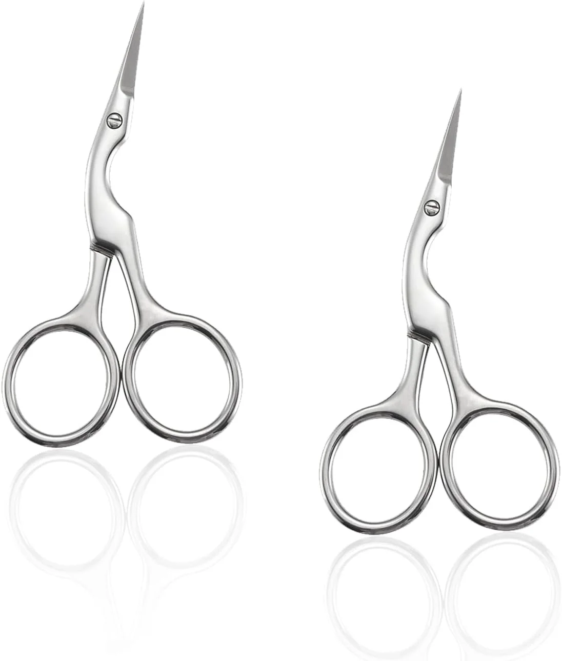 ست قیچی ابرو و ناخن استیل ضد زنگ حرفه ای 2 عددی برای آقایان و بانوان - کیت چند منظوره پیرایش ابرو و مژه