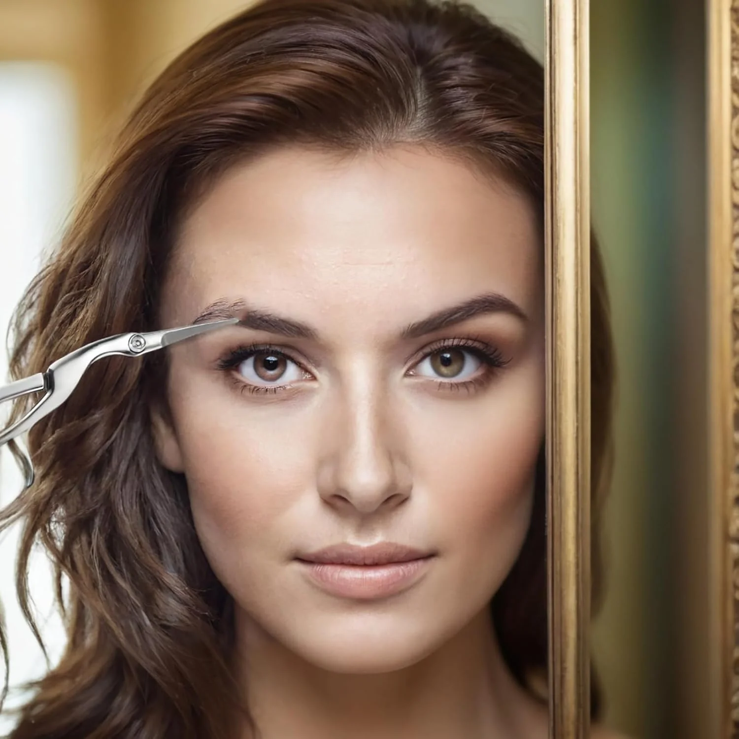 ست قیچی ابرو و ناخن استیل ضد زنگ حرفه ای 2 عددی برای آقایان و بانوان - کیت چند منظوره پیرایش ابرو و مژه