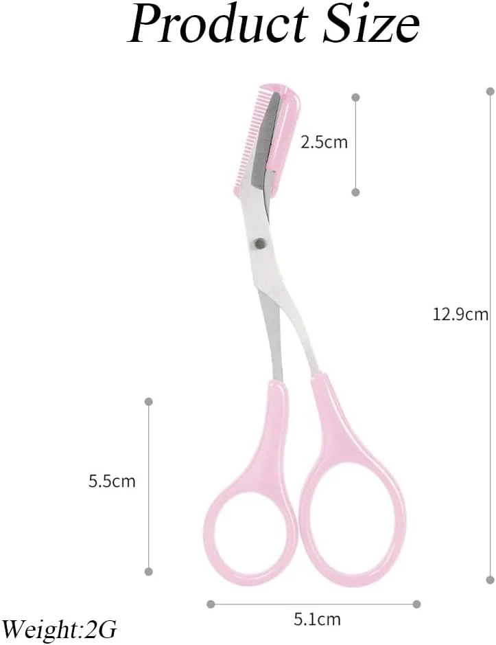 قیچی ابرو استیل ضد زنگ حرفه ای OHEETU با شانه پلاستیکی، قیچی اصلاح ابرو، موبر، ابزار زیبایی، لوازم جانبی زیبایی برای آقایان و بانوان قیچی ابرو استیل ضد زنگ حرفه ای OHEETU با شانه پلاستیکی، قیچی اصلاح ابرو، موبر، ابزار زیبایی، لوازم جانبی زیبایی برای آقایان و بانوان