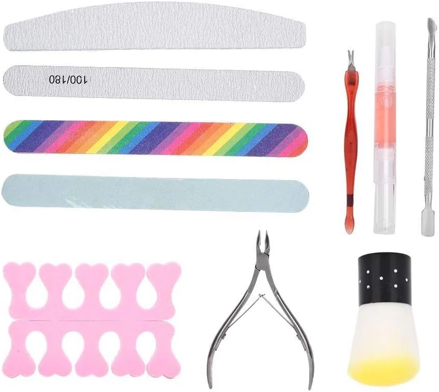 قیچی ابرو TMKJZL، ابزار پولیش ناخن، ست قابل حمل طراحی ناخن، برای ناخن های پا و ناخن های دست