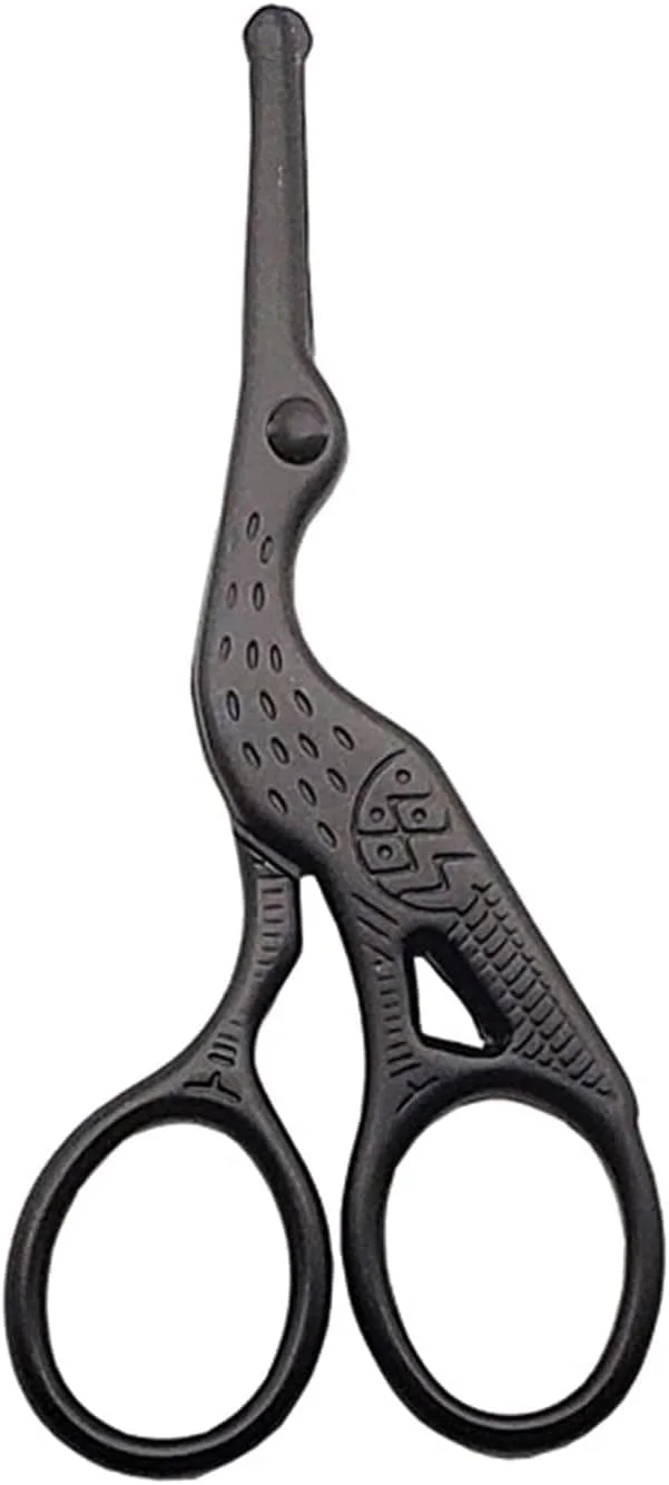 قیچی موی استیل ضد زنگ، ابزار آرایشی ابرو و بینی، طراحی سر گرد، حس راحت در دست، پرداخت صاف، تمیز کردن آسان